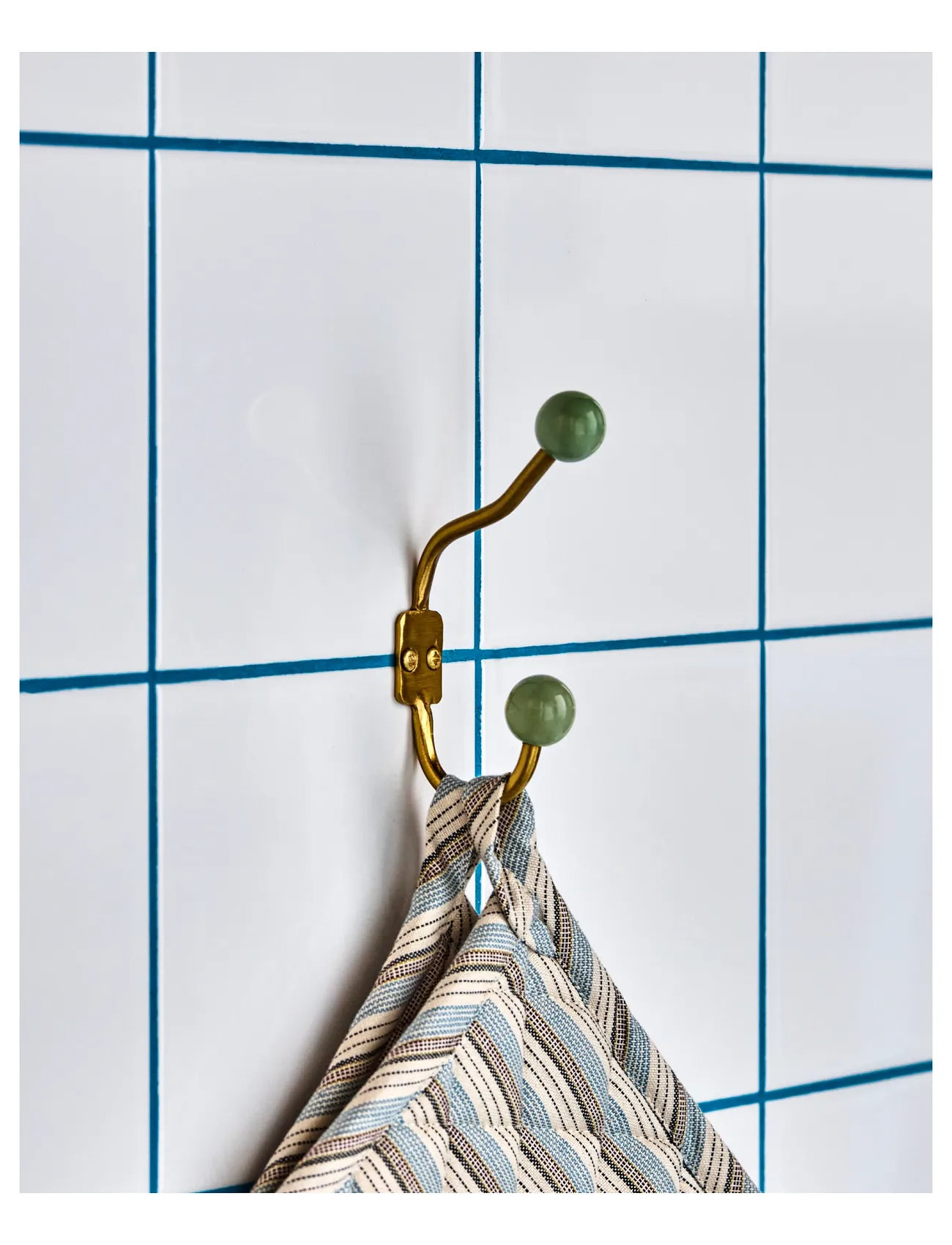 house doctor Knage, Hdball, Aqua, One Size, Gold, Knager Og Knopper > Knager, Unisex