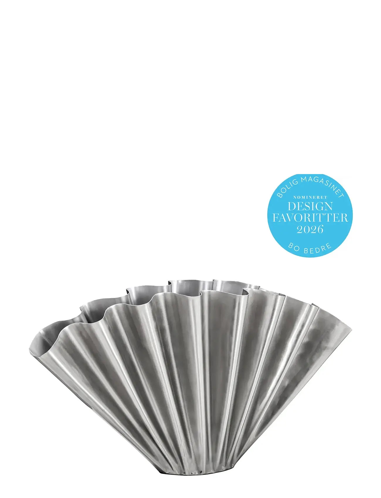 HOUSE DOCTOR Vase, Hdflood, Børstet Sølvfinish Silber - H30CM - Unisex