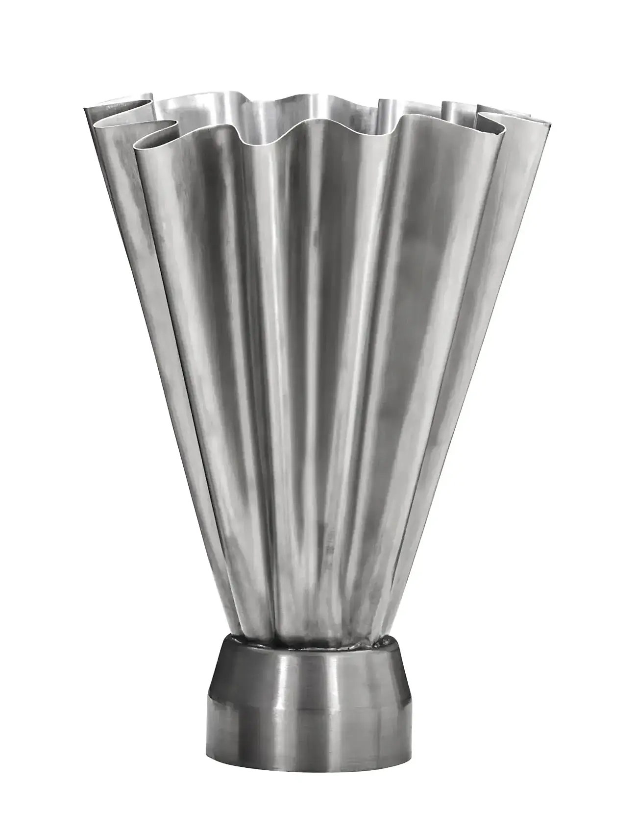 HOUSE DOCTOR Vase, Hdflood, Børstet Sølvfinish Silber - H33CM - Unisex