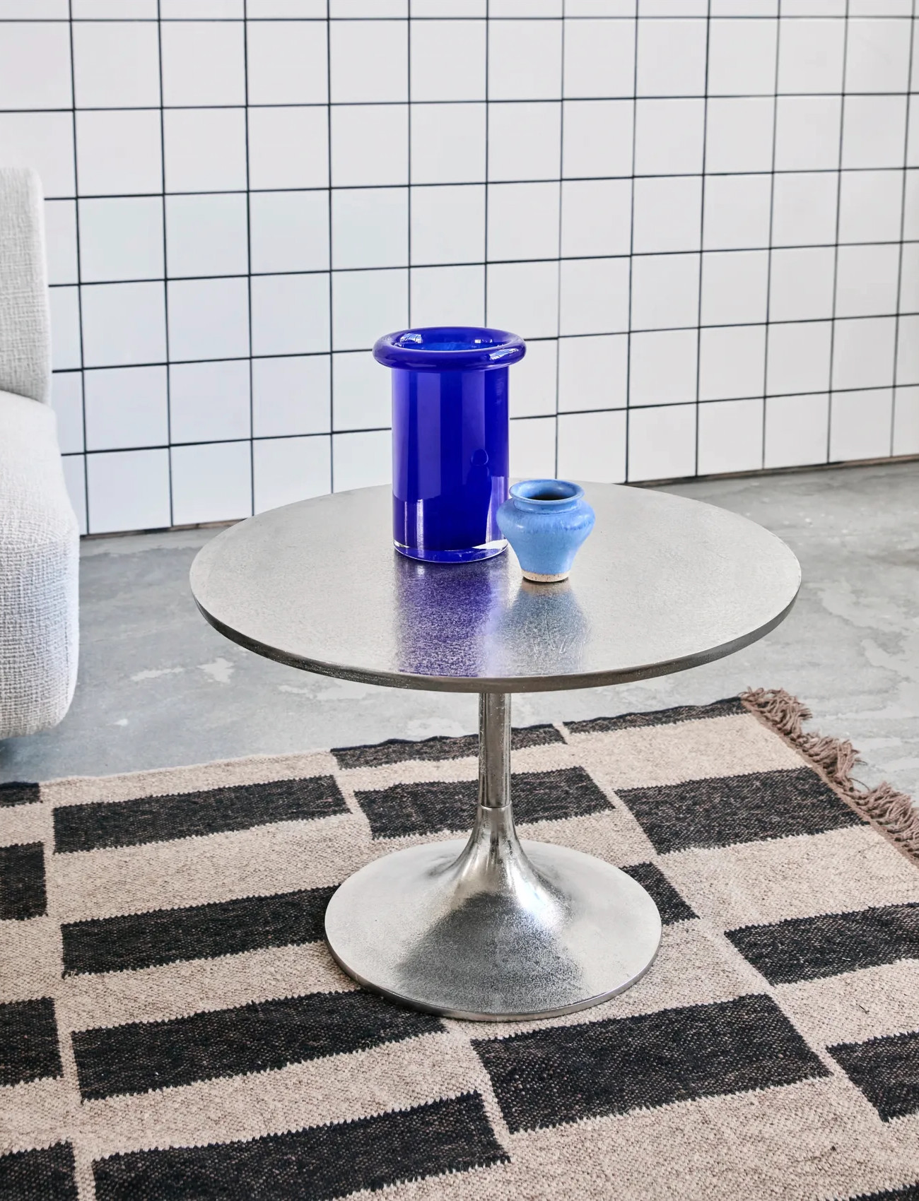house doctor Side Table, Hdpan, Silver Finish, One Size, Silver, Borde > Sideborde Og Små Borde, Unisex
