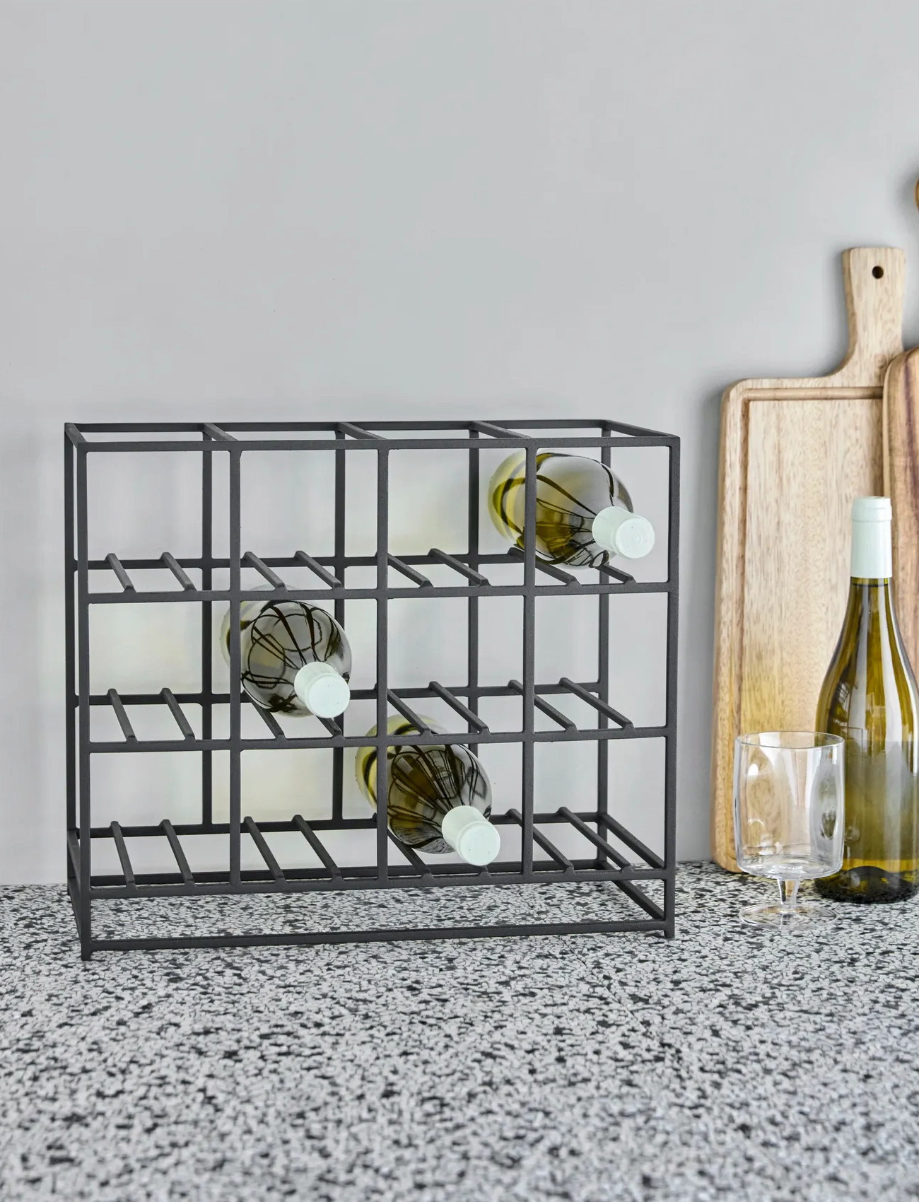 house doctor Wine Rack, Hd12, Black, One Size, Black, Møbler > Hylder, Unisex