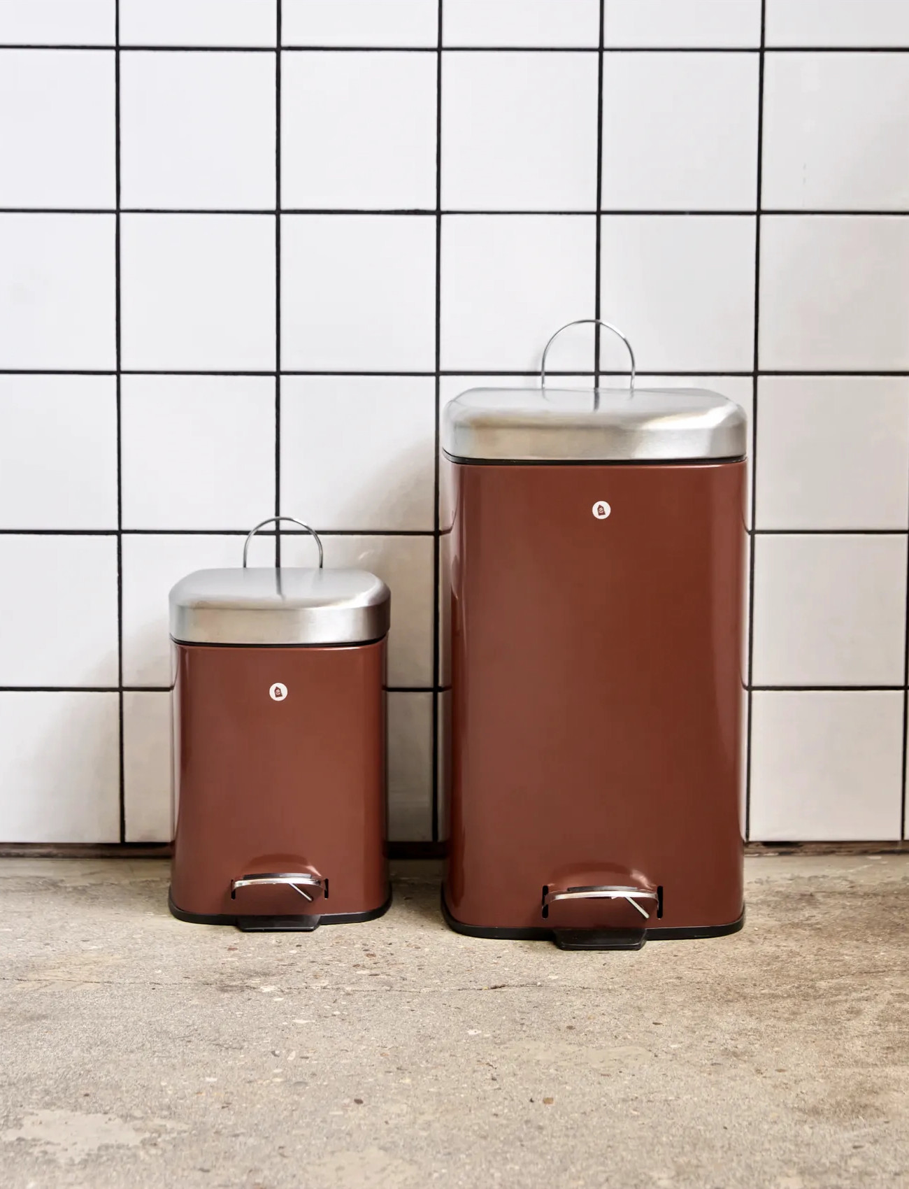 house doctor Bin, Hdsort, Terracotta, One Size, Brown, Opbevaring > Papirkurve, Unisex