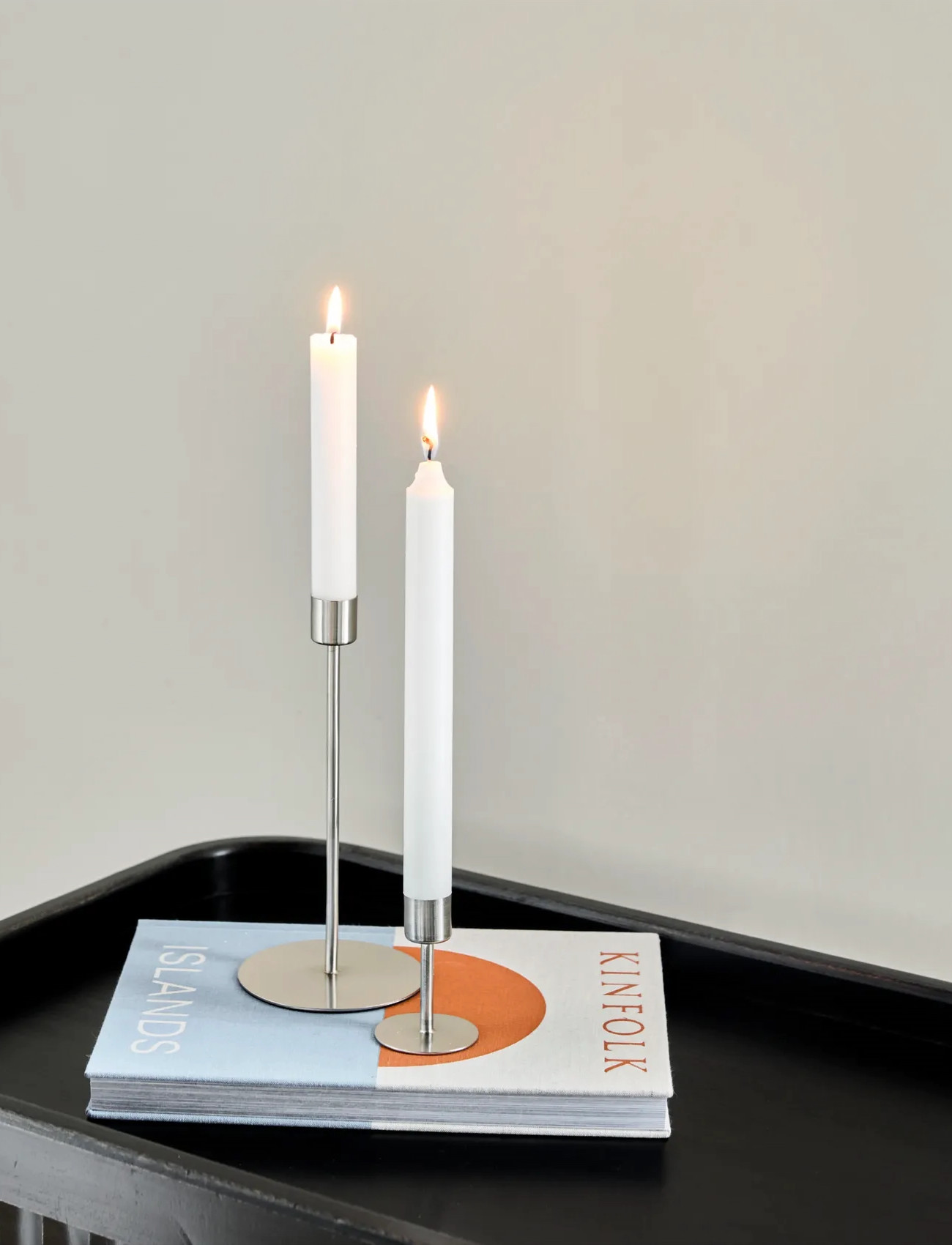 house doctor Candle Stand, Hdanit, Silver Finish, One Size, Silver, Candle & Tealight Holders > Candle Holders, Unisex