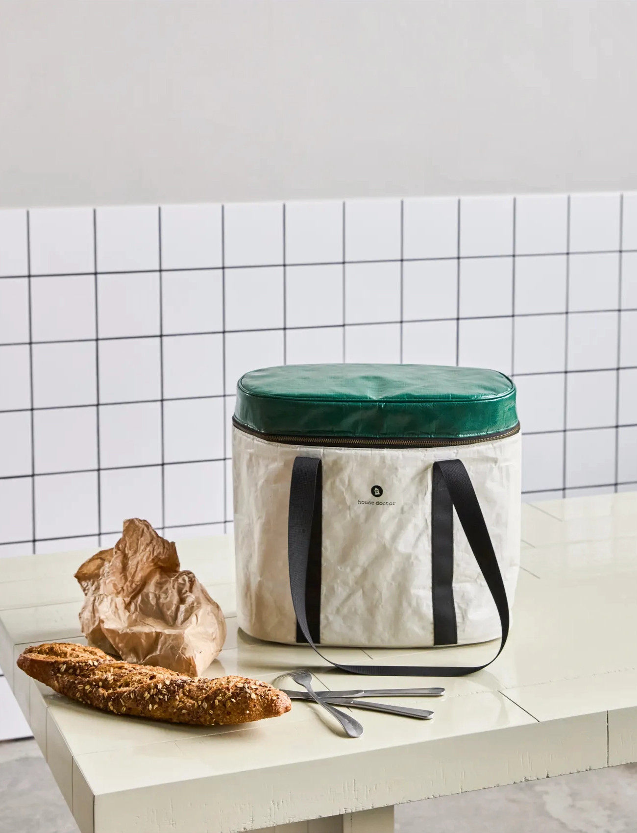 house doctor Cooling Bag, Hdpicnic, Sand, Dark Green, One Size, Green, Opbevaring I Køkkenet > Madkasser, Unisex