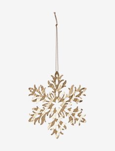 Tin plate snow flower Ornament - christmas decorations - brass