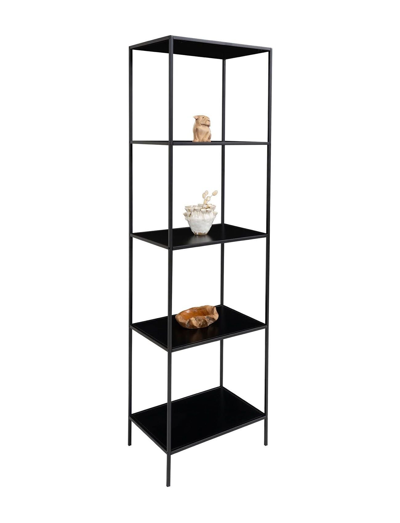 House Nordic Rasa - Shelf, 5 Shelves, Black, Black Frame 51X36X170 Cm Svart