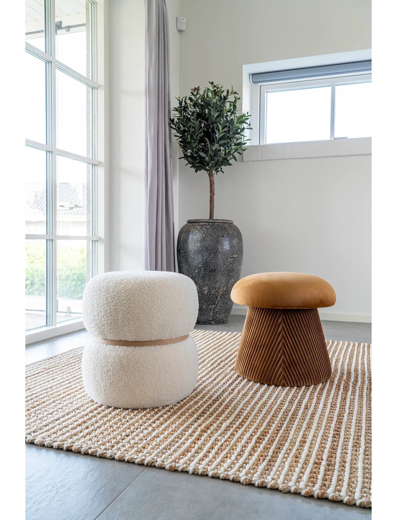 House Nordic Rug, 1X200X300 cm, Beige, Tæpper > Uldtæpper, Unisex