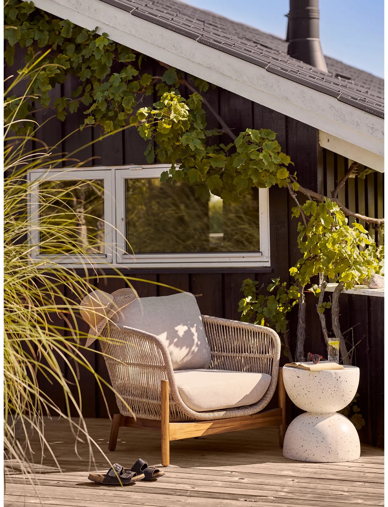 House Nordic Alba - Lounge Chair, Acacia, Beige, Incl. Cushion, 78.5X86X72 cm, Brown, Stole & Skamler > Lænestole, Unisex