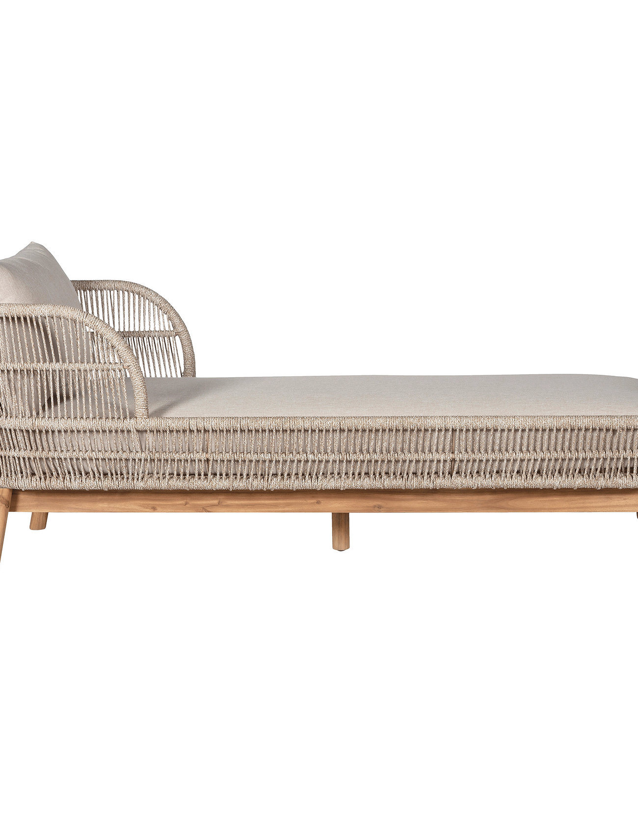 House Nordic Alba - Sun Lounger, Acacia, Beige, Incl. Cushions, 190X87X72.6 cm, Beige, Outdoor Environment > Outdoor Seating, Unisex