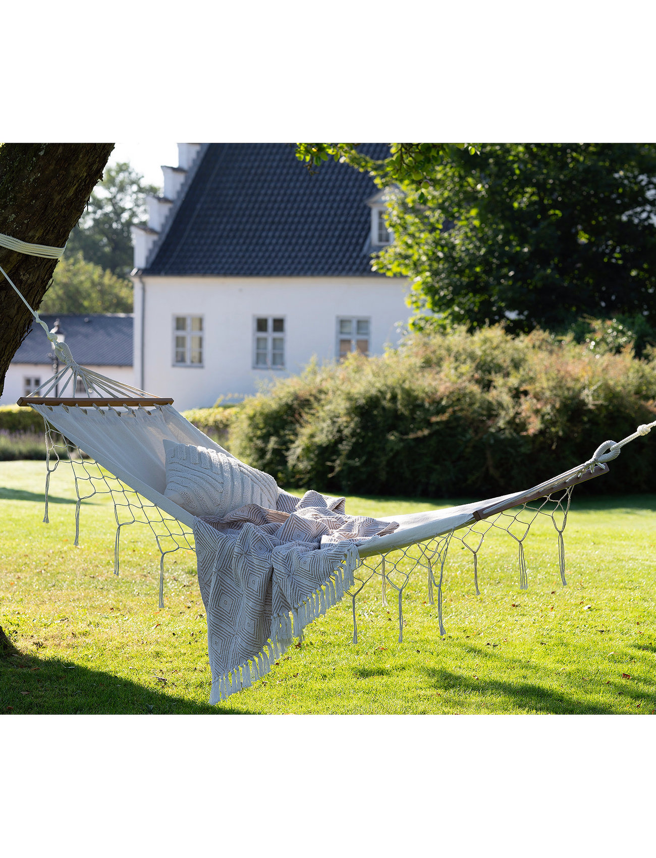 House Nordic Eli - Hammock, Polyester/Cotton, Larch, Off White, 200X80X3 cm, Beige, Udendørs Miljø > Havetilbehør, Unisex