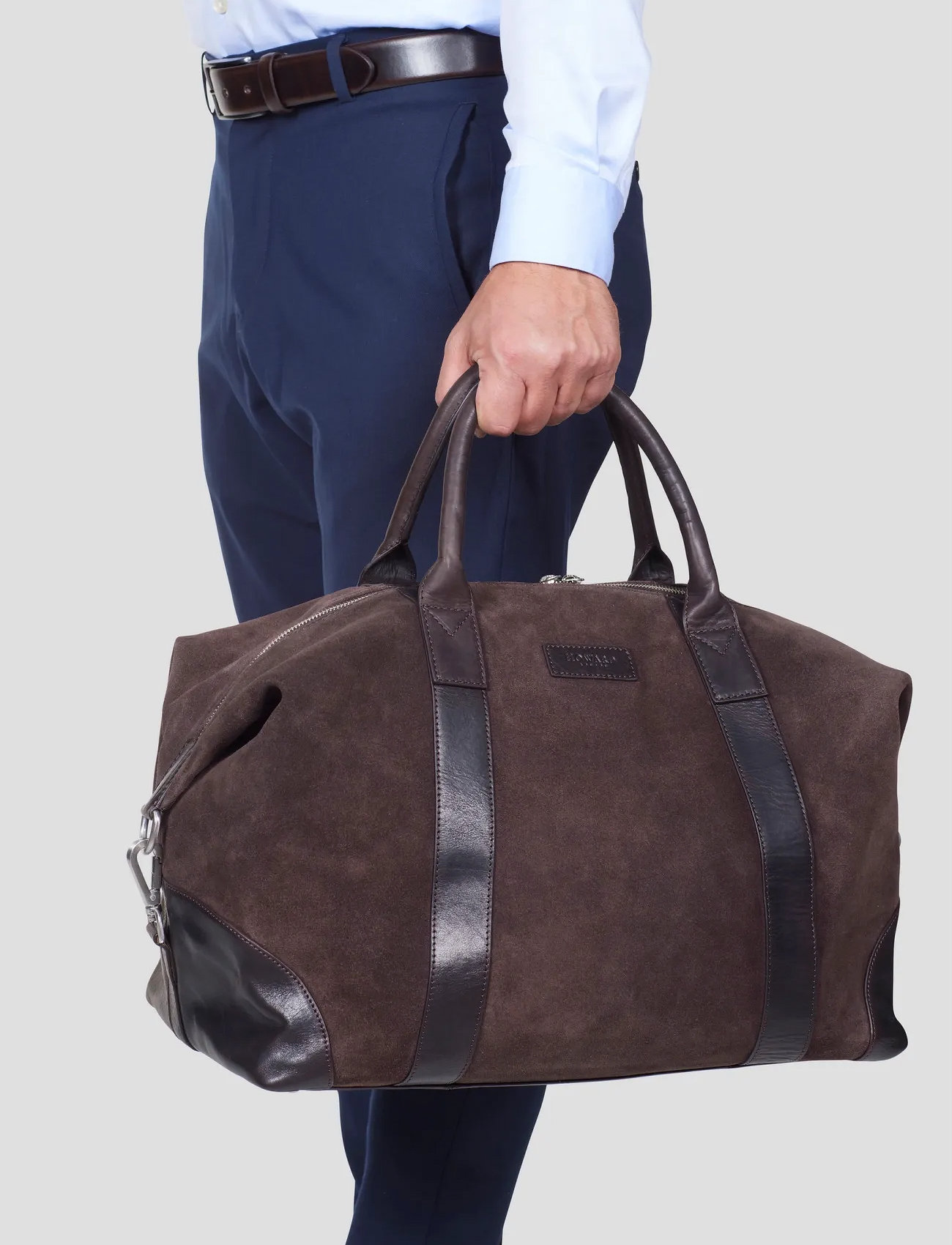Howard London Suede Bag Steven, One Size, Brown, Tasker > Weekend- Og Gymnastiktasker, Herre