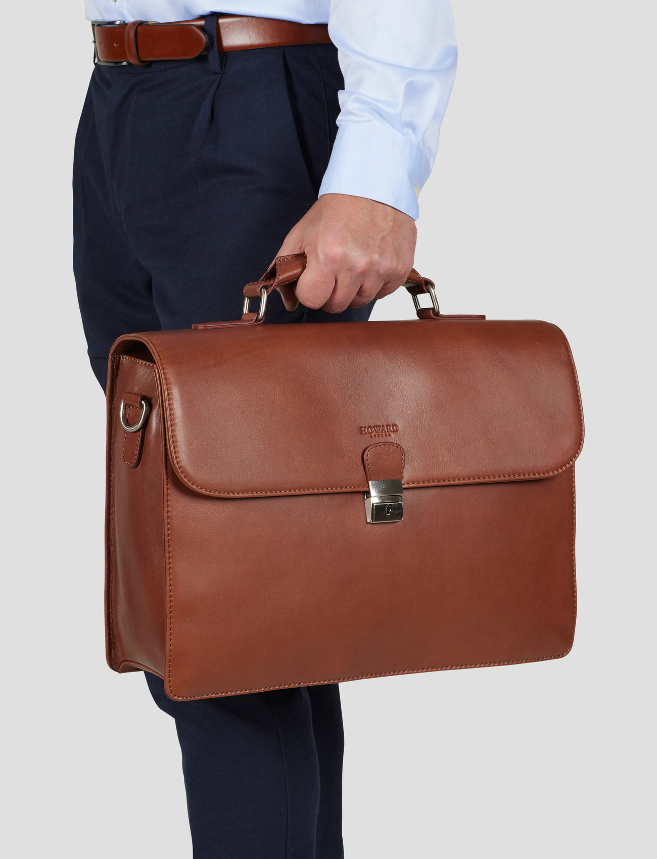 Howard London Breifcase Bag Eric, One Size, Brown, Tasker > Computertasker, Herre