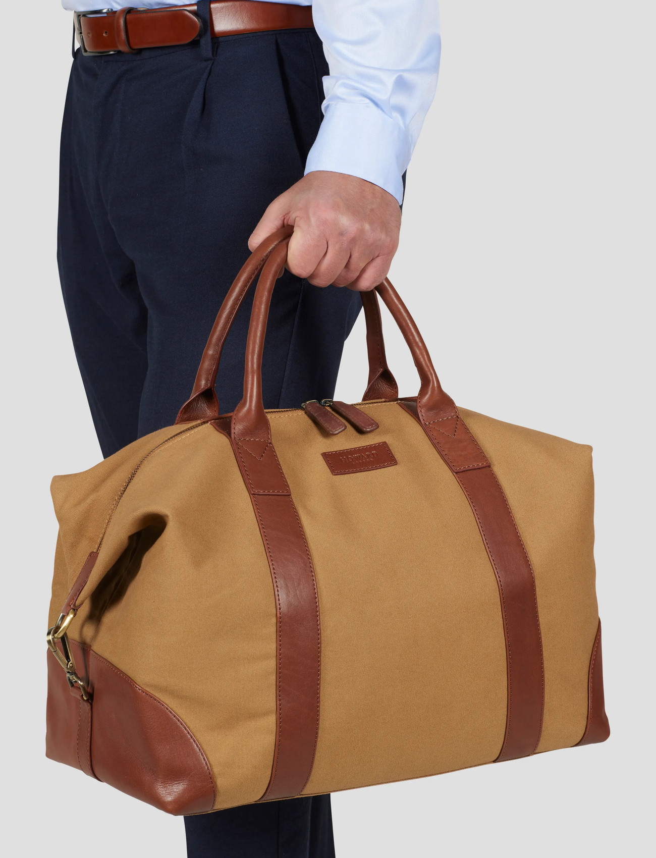 Howard London Howard Steven Canvas Weekendbag, One Size, Brown, Weekend Bags > Overnight Bags, Herre