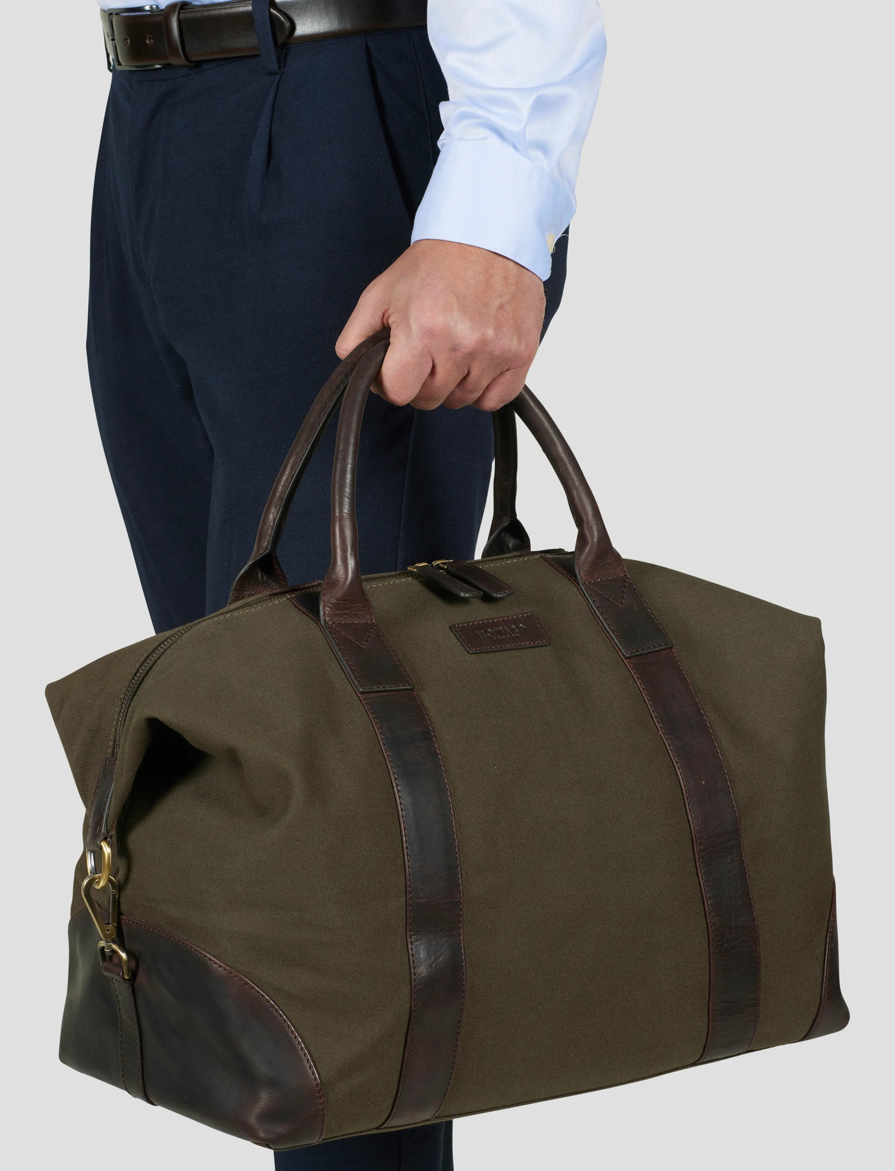 Howard London Howard Steven Canvas Weekendbag, One Size, Khaki green, Weekend Bags > Overnight Bags, Herre