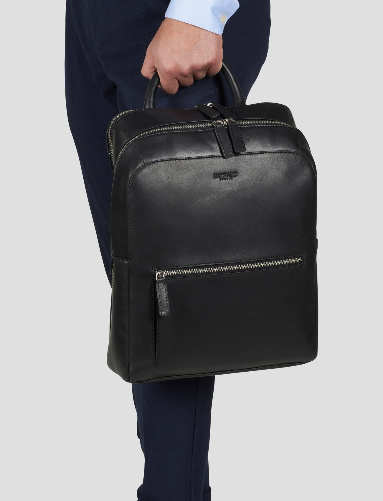 Howard London Howard Backpack Byron, One Size, Black, Backpacks > Business Backpacks, Herre