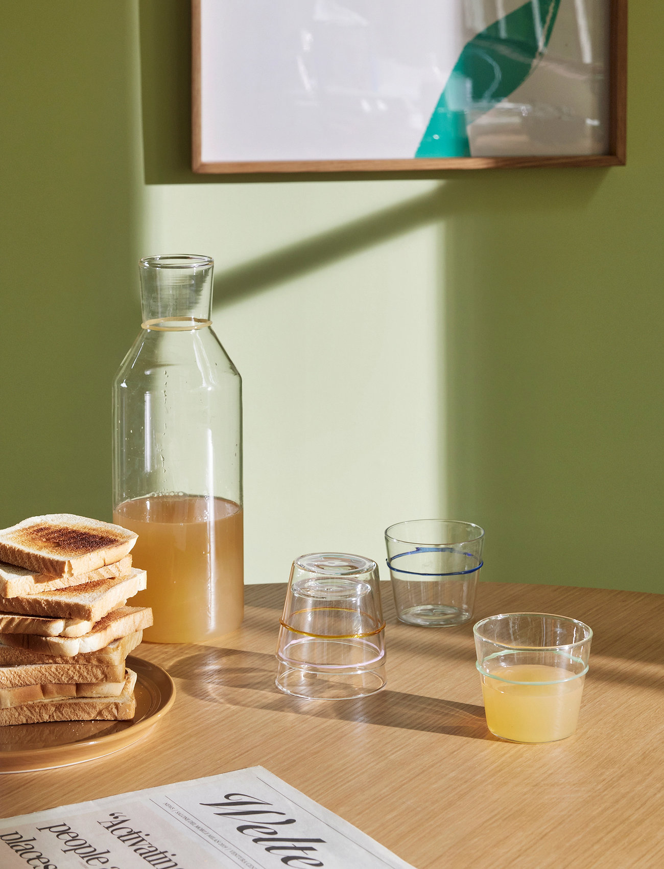 Hübsch Orbit Jug, 1.6 L, Nude, Kander & Karafler > Vandkarafler & Kander, Unisex