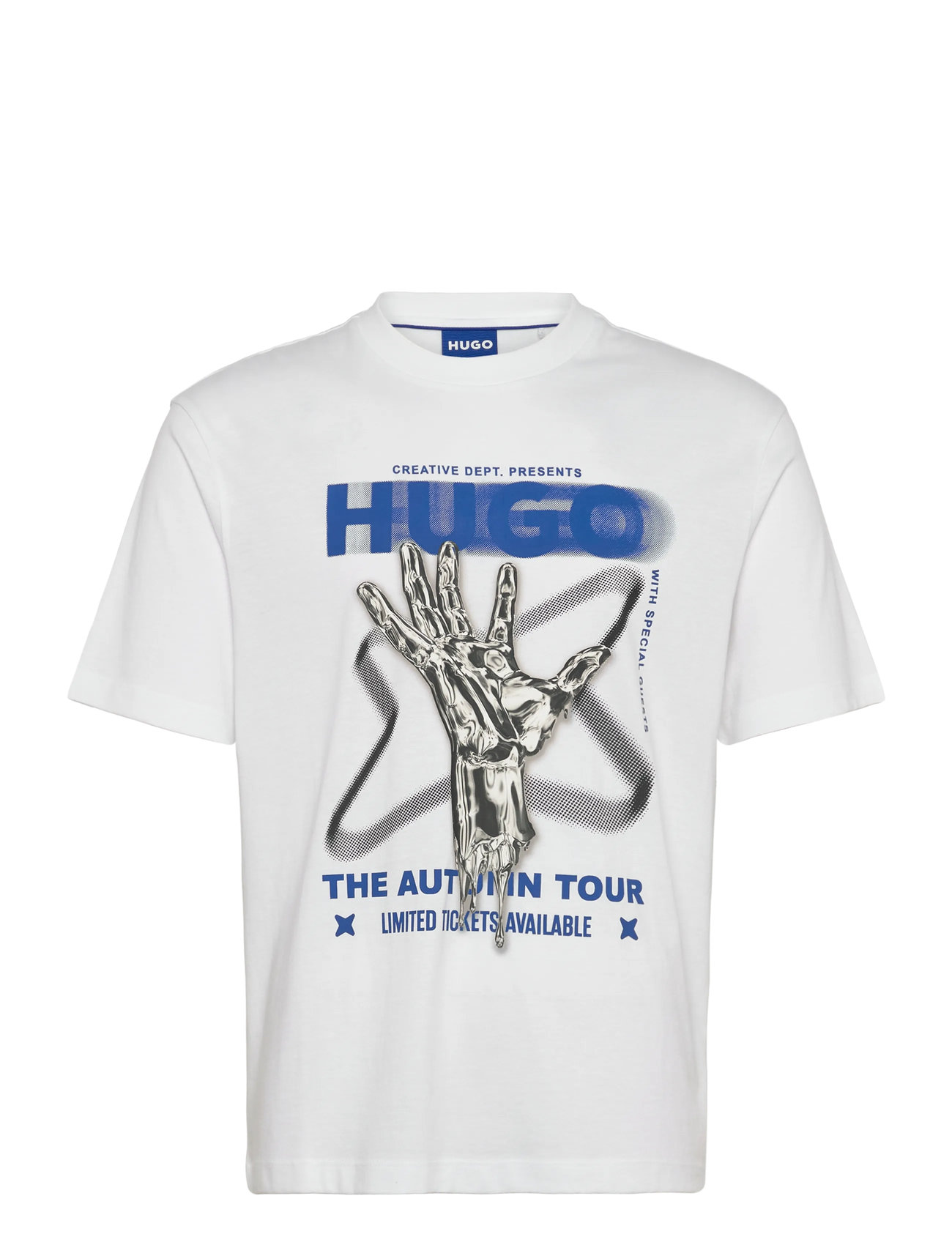 HUGO BLUE Nopix, XXL, White, T-Shirts > Kortærmede, Herre