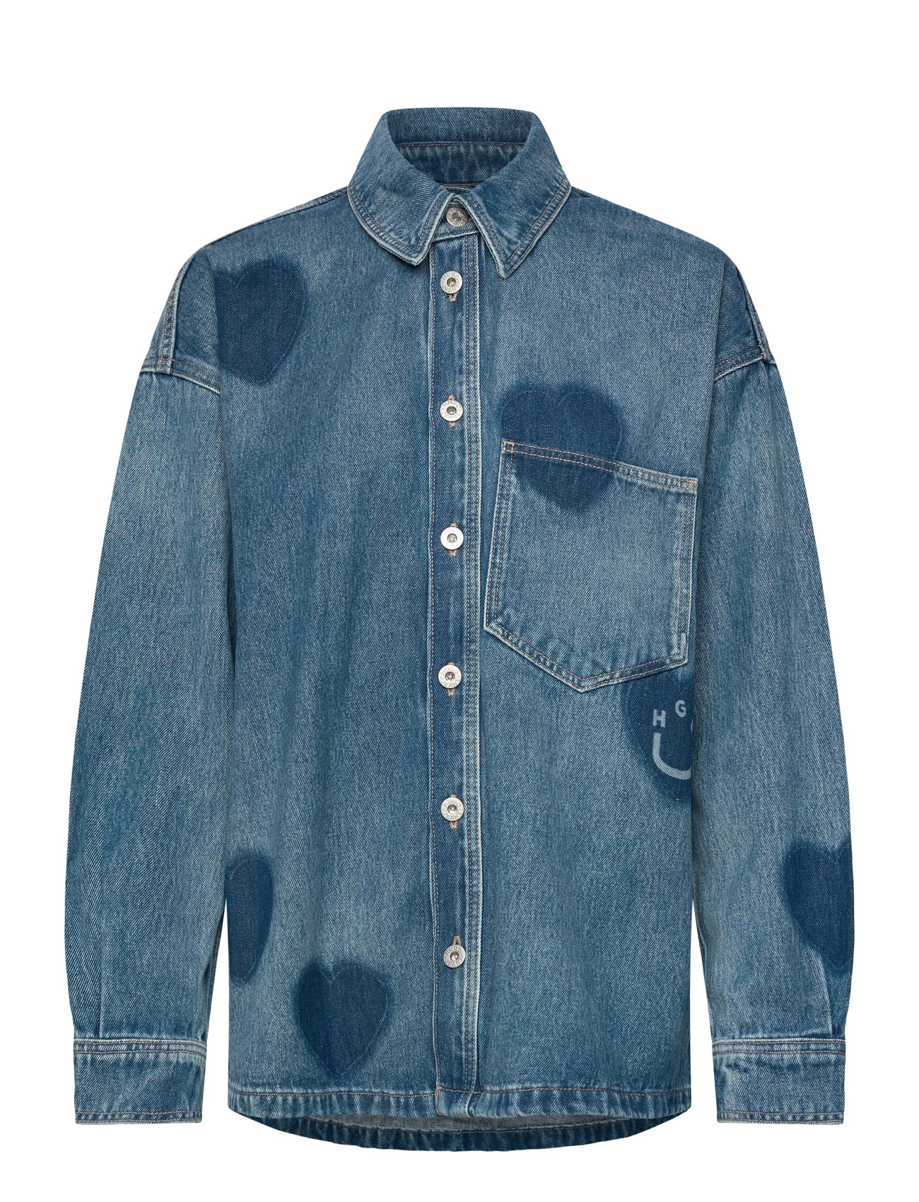 HUGO BLUE Garesa_2_B, S, Blue, Skjorter > Denim-Skjorter, Dame