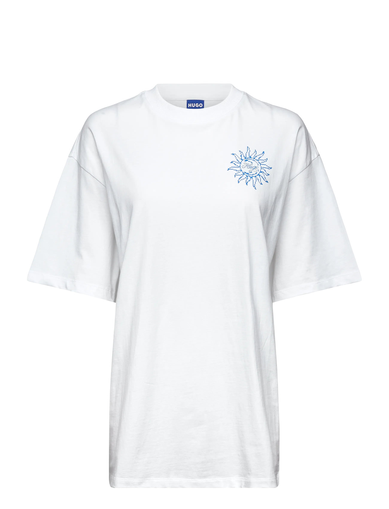 HUGO Blau Oversize_Tee_B_5 Weiß - S - Damen
