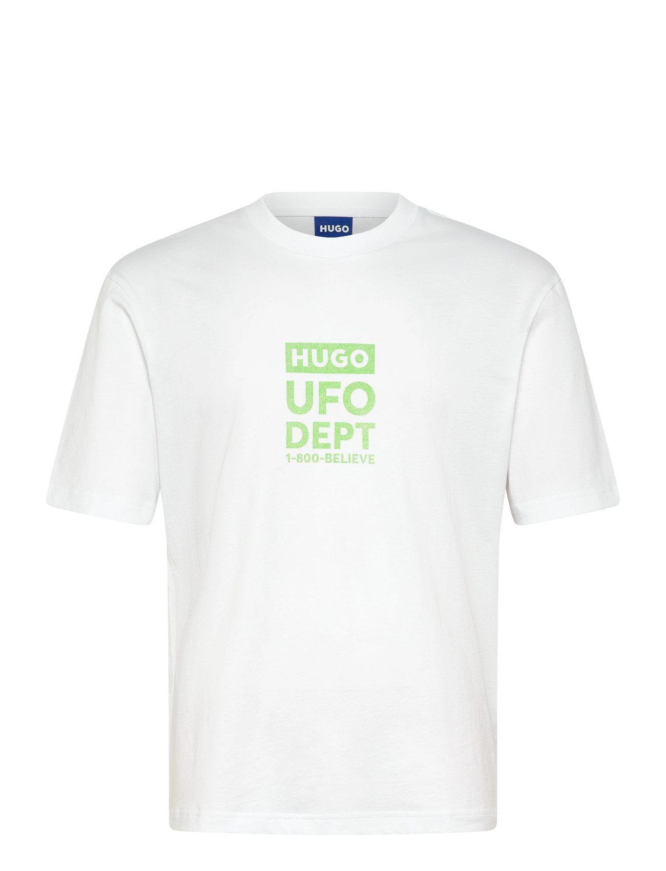 HUGO Blau Nufotee Weiß - L - Herren