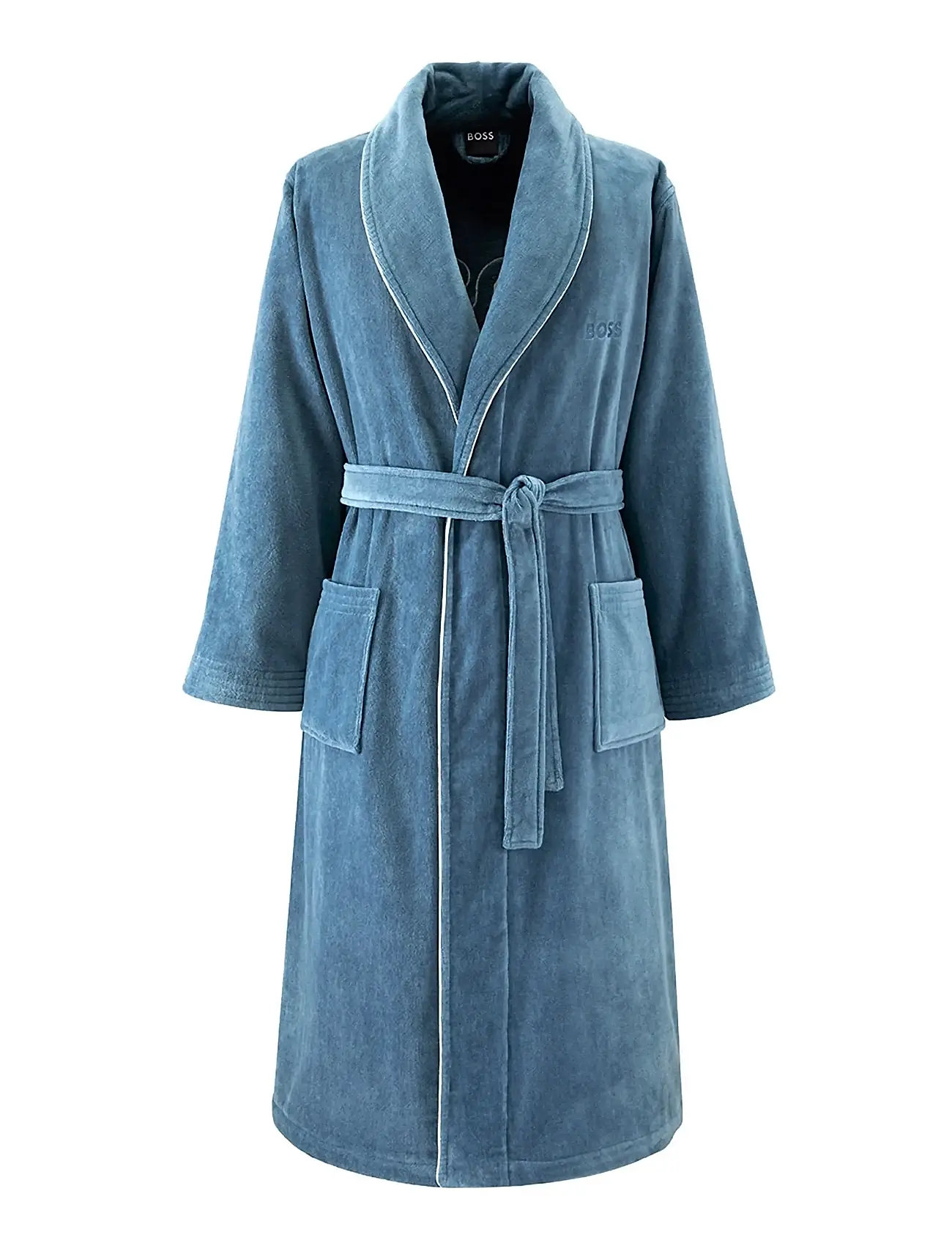 Boss Home Tiago Bath Robe, L, Blue, Tekstiler Til Badeværelset > Badekåber, Unisex