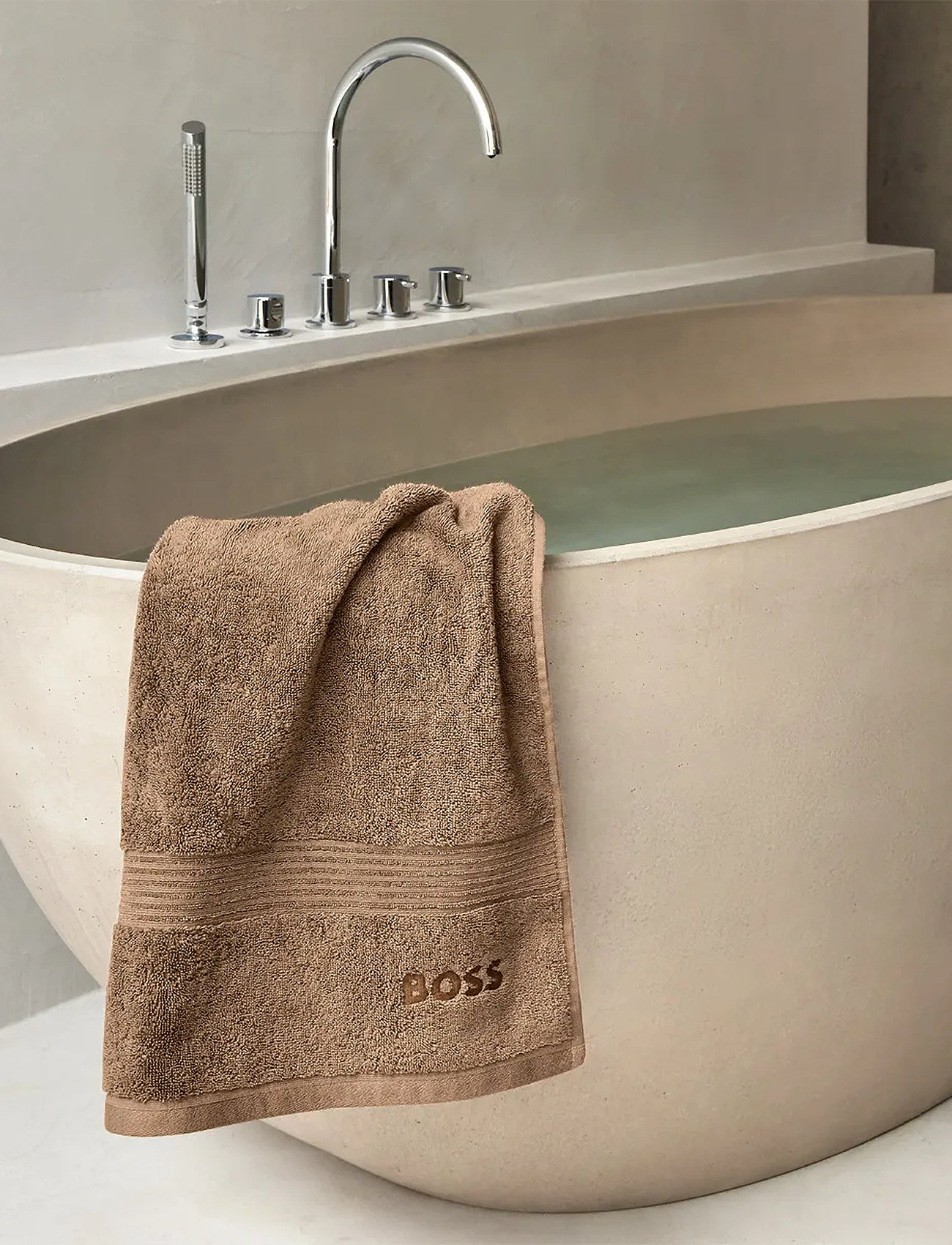 Boss Home Loft Bath Sheet, 100X150 cm, Beige, Håndklæder & Badehåndklæder > Badehåndklæder, Unisex