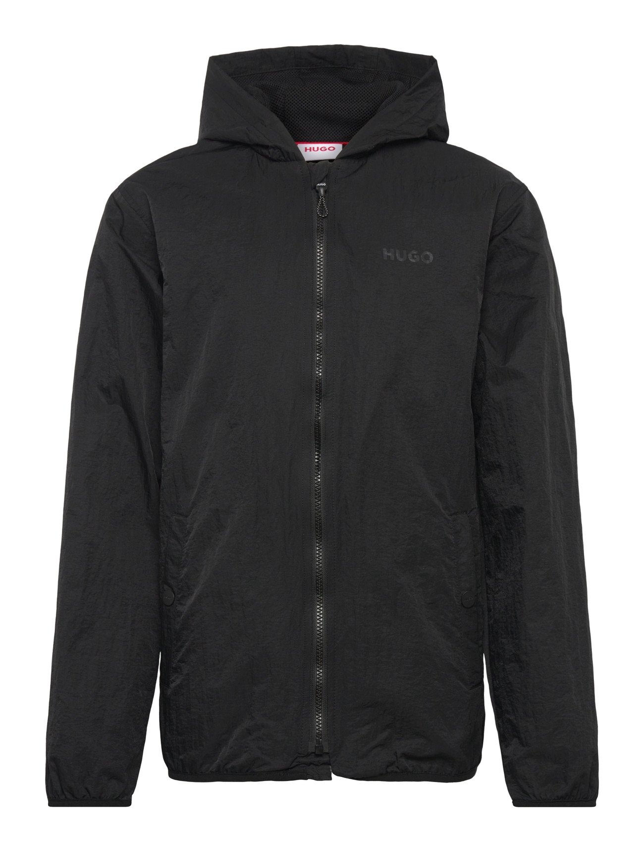 Hugo Kids Hooded Windbreaker, 152, Black, Jakker & Frakker > Windbreaker, Børn