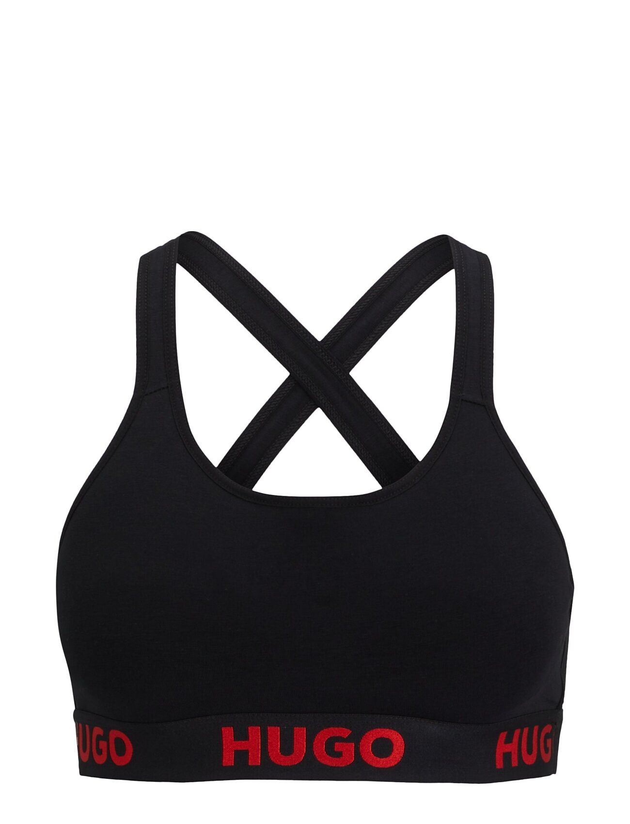 HUGO Bralette Padded Sporty Logo Svart