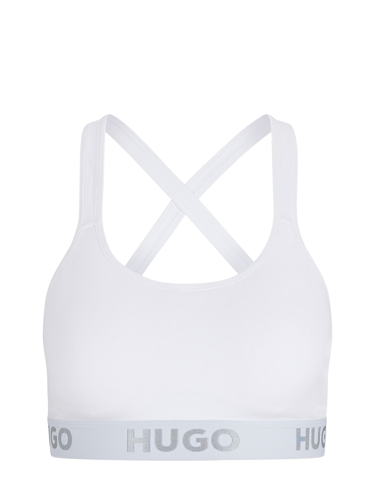 HUGO Bralette Padded Sporty Logo Vit