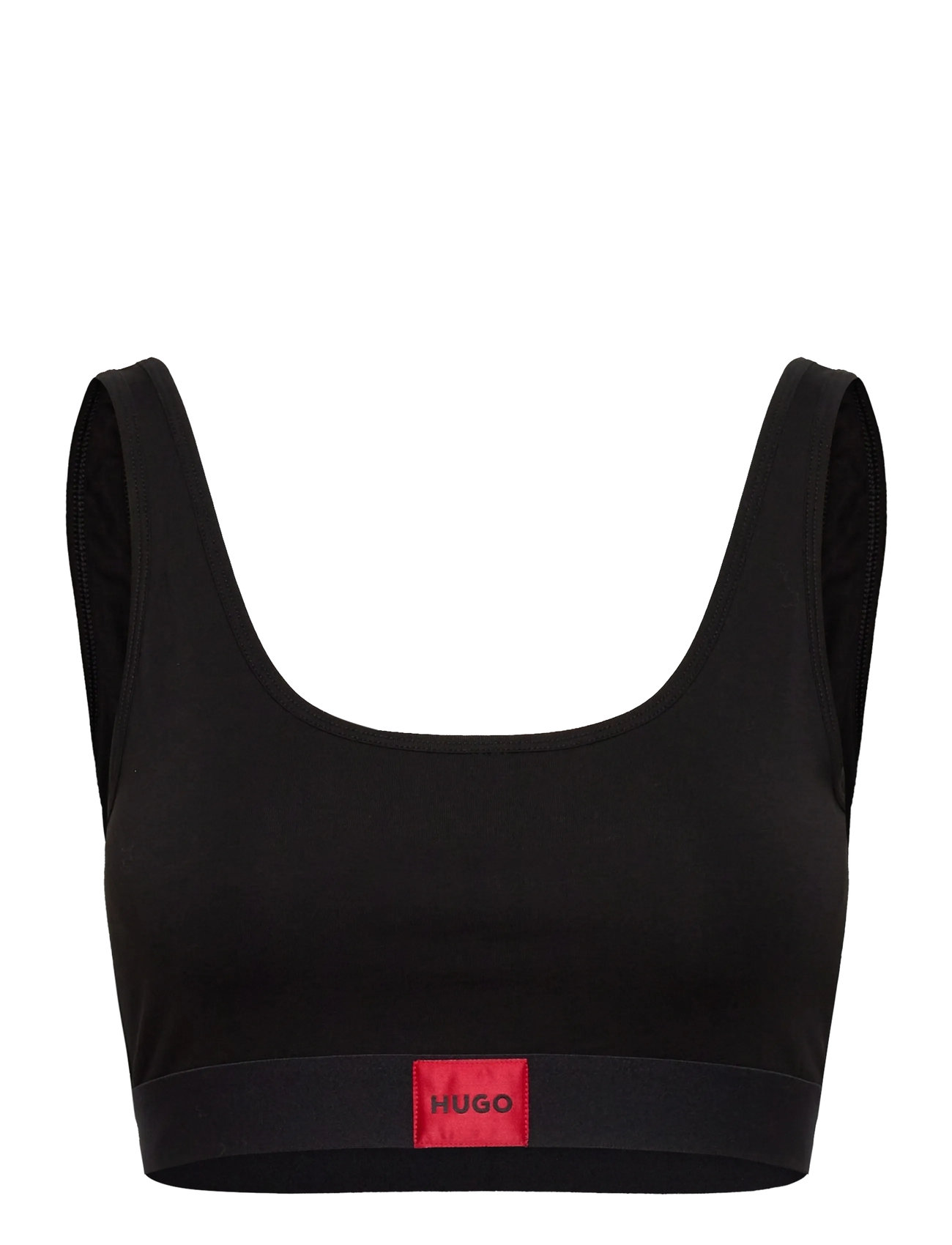 HUGO Bralette Rot Label Schwarz - M - Damen