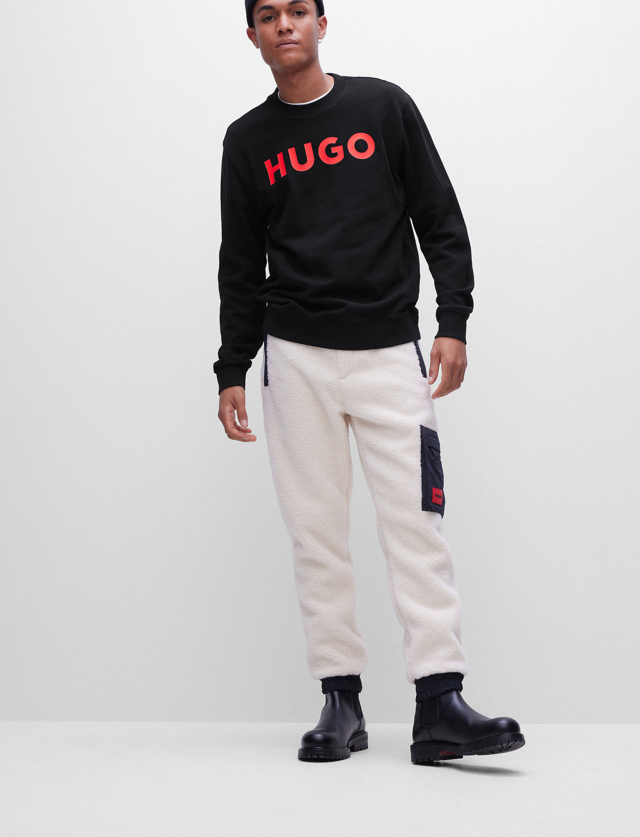 HUGO Dem, L, Black, Sweatshirts & Hættetrøjer > Sweatshirts, Herre