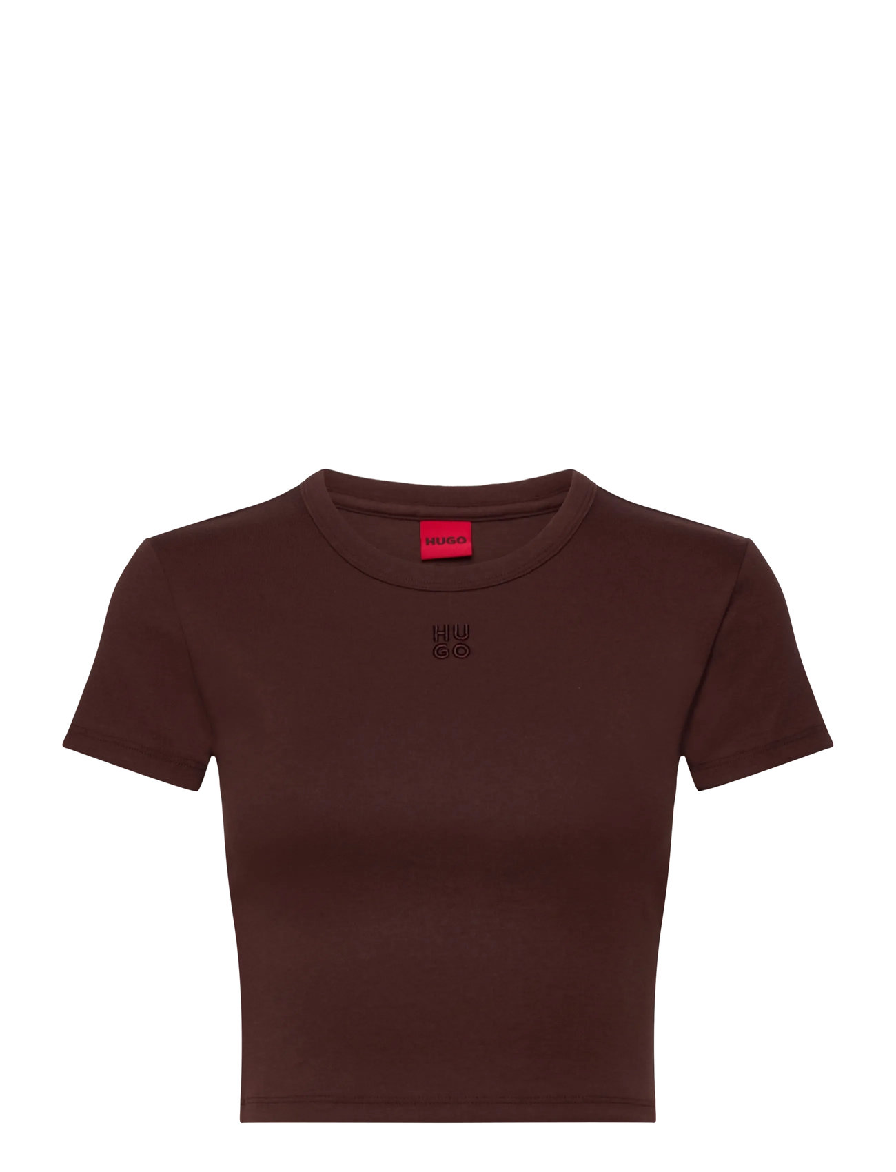 HUGO Delanor, L, Brown, Crop Overdele > Crop Overdele Med Korte Ærmer, Dame