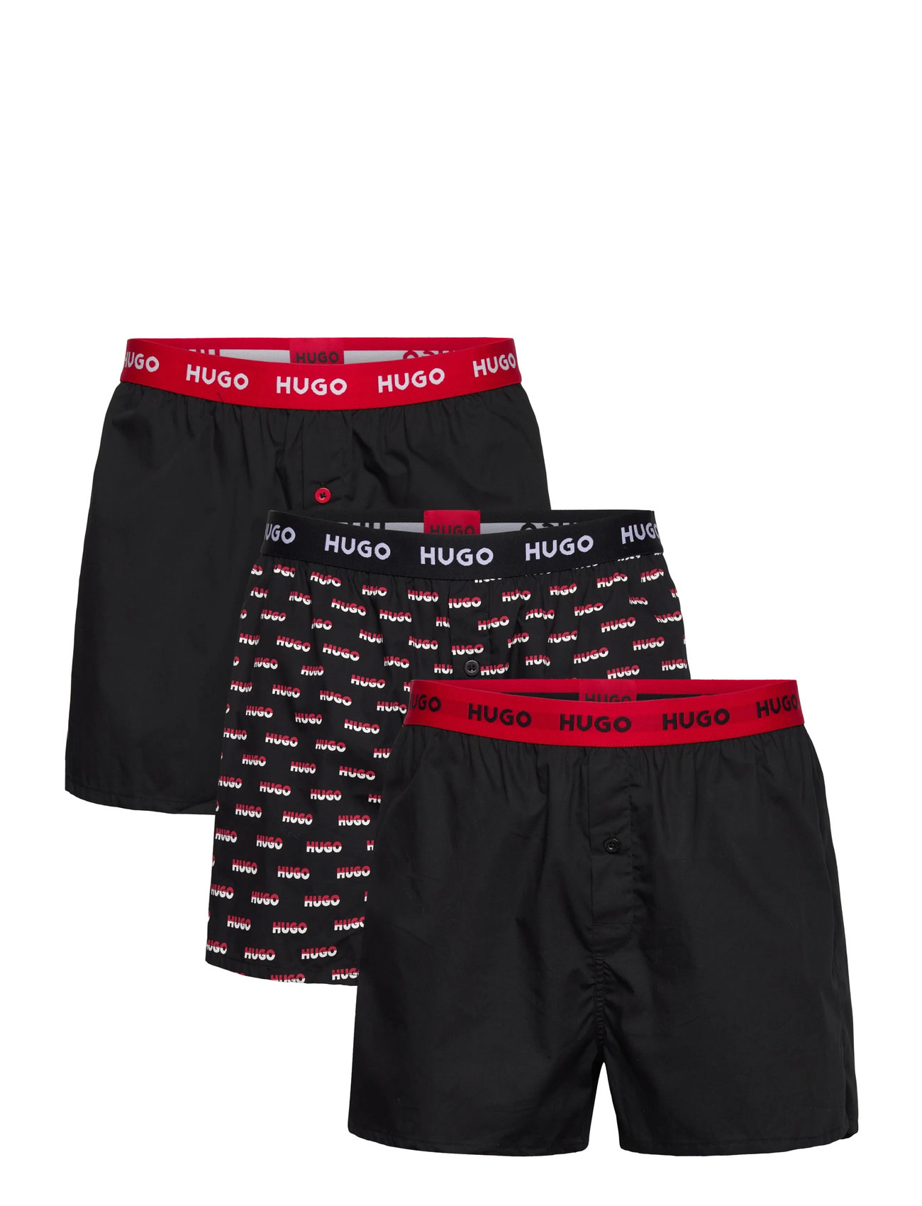 HUGO Woven Boxer Triplet, M, Black, Designere > Boxer Shorts, Herre