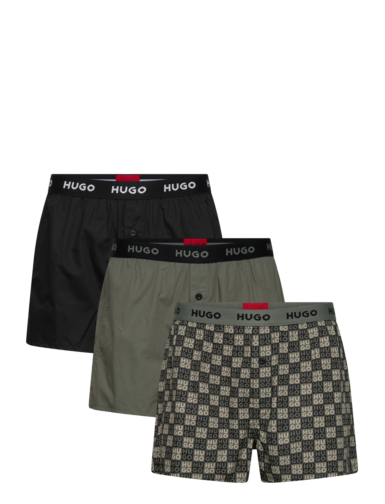 HUGO Woven Boxer Triplet Schwarz - XXL - Herren