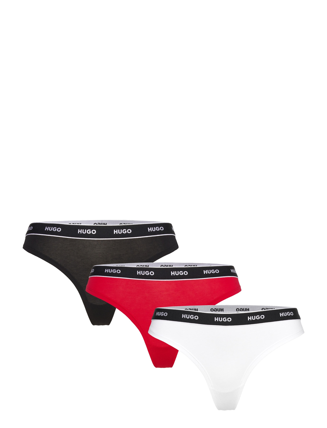 HUGO Triplet Stringtanga Stripe Rot - S - Damen