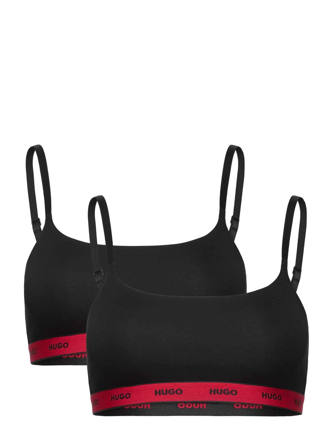 HUGO Twin Bralette Stripe, XL, Black, Bløde Bh'Er > Bralette, Dame