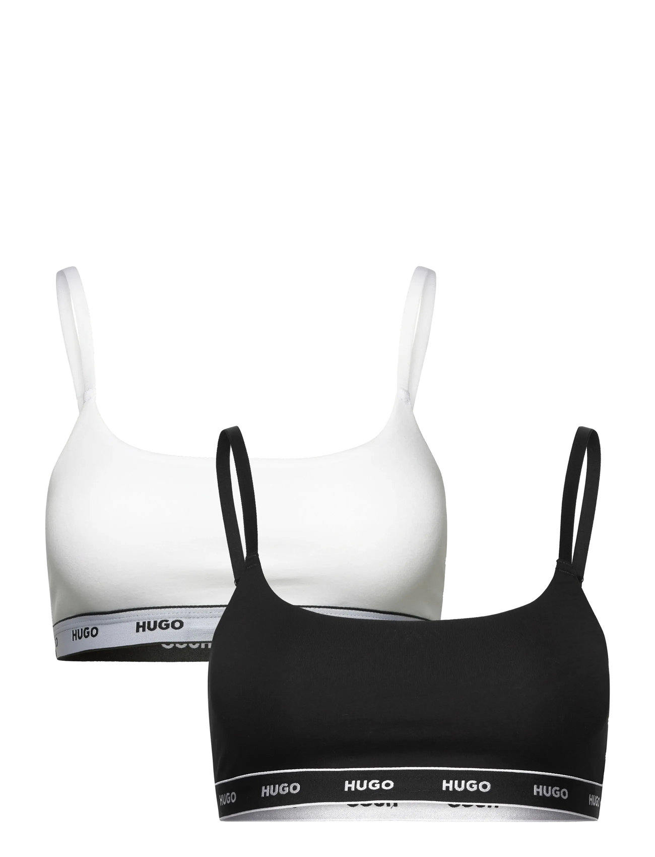 HUGO Twin Bralette Stripe, M, White, Bløde Bh'Er > Bralette, Dame