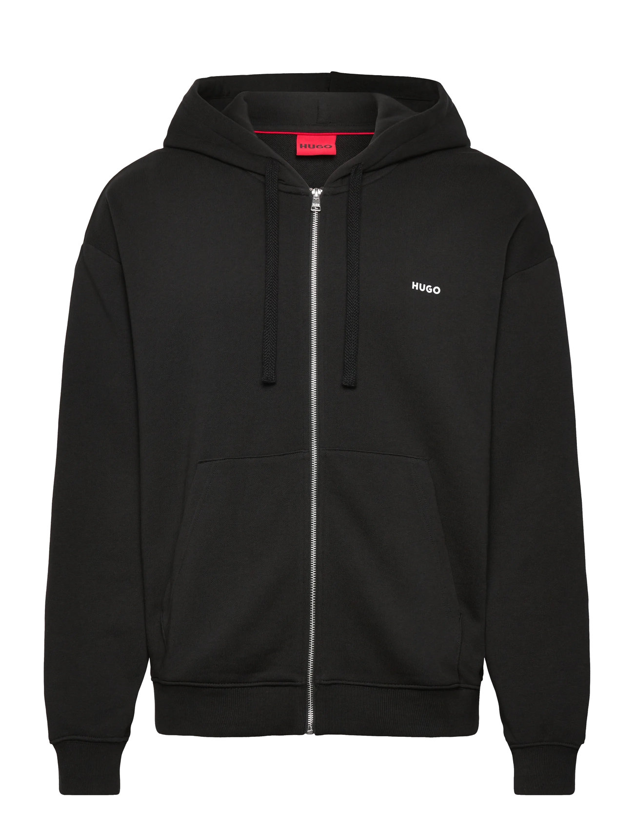 HUGO Dapozip, M, Black, Sweatshirts & Hættetrøjer > Hættetrøjer, Herre