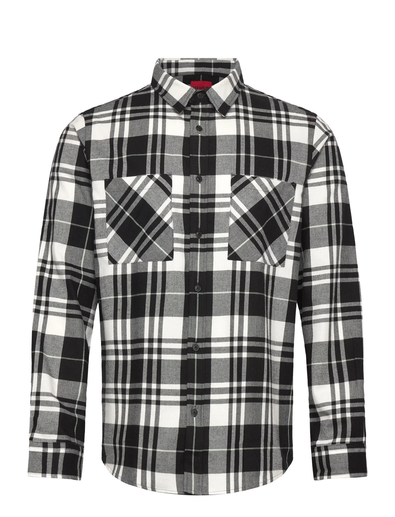 HUGO Egrin, S, Black, Shirts > Flannel Shirts, Herre