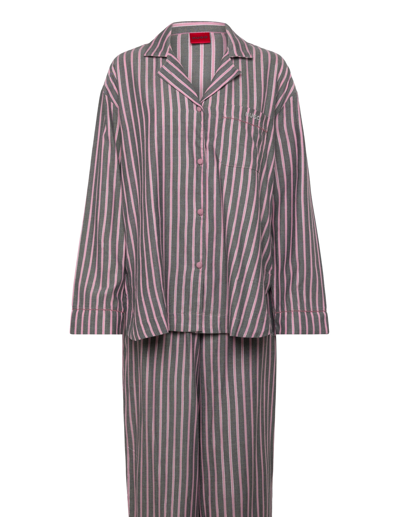 HUGO Flannel St_Long Set Pink - M - Damen