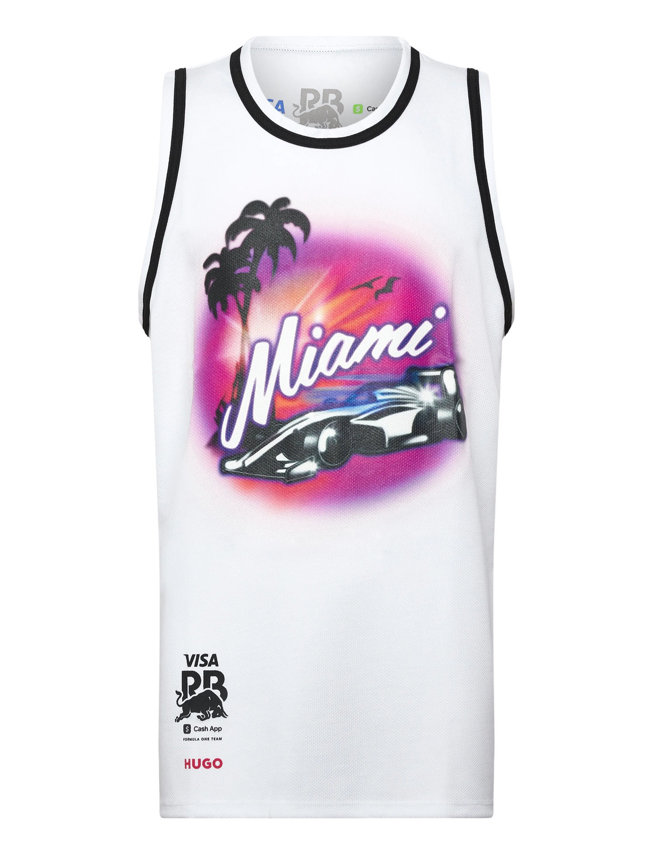 HUGO Miami Drapes-Rb25, L, White, T-Shirts > Uden Ærmer, Herre