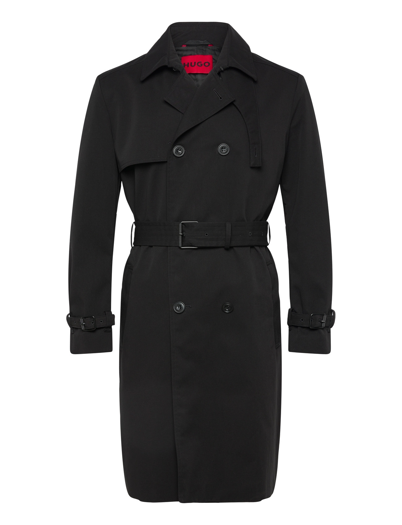 HUGO Maluks2511, 50, Black, Frakker > Trenchcoats, Herre