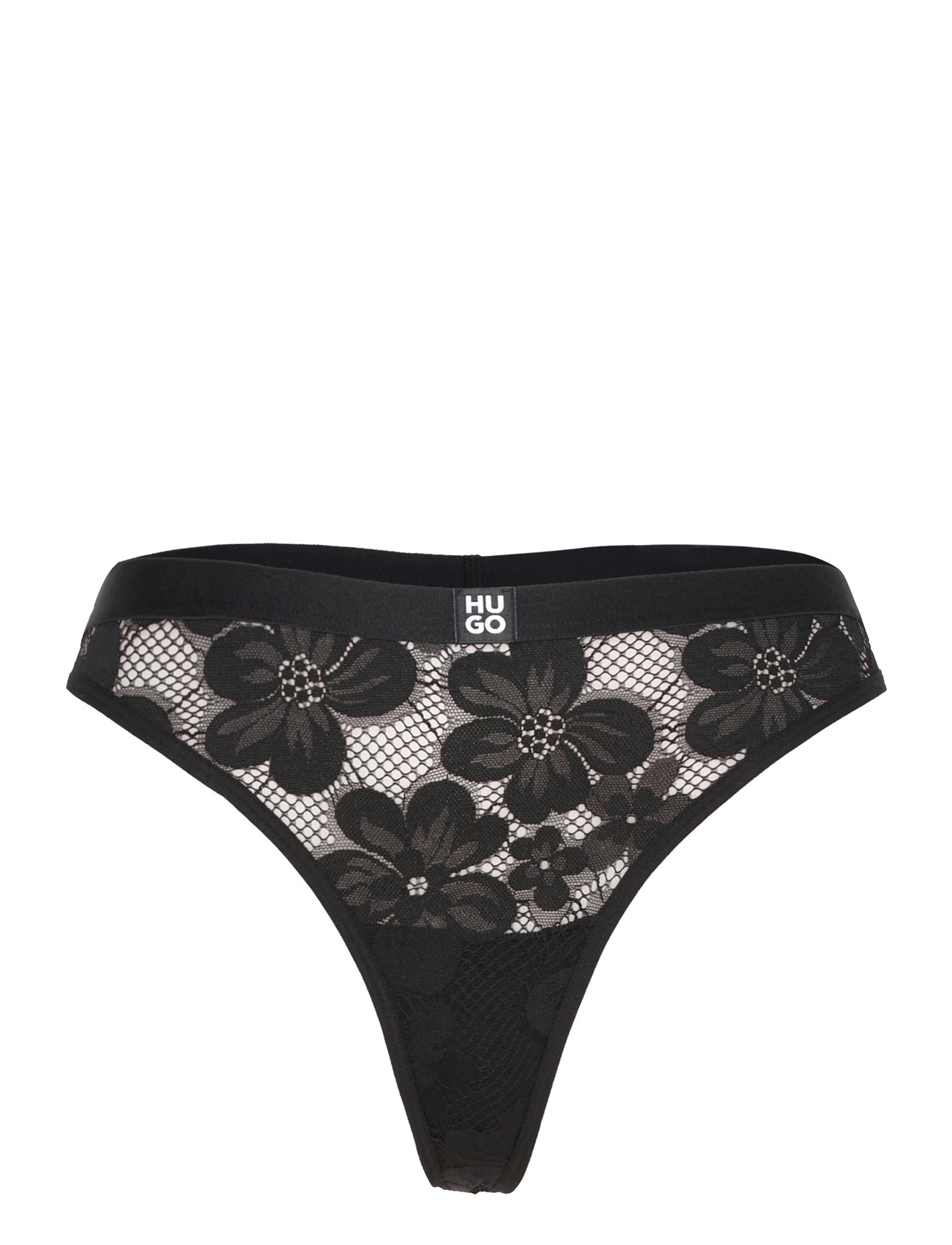 HUGO Bloom Lace Thong, XL, Black, Trusser > G-Streng, Dame