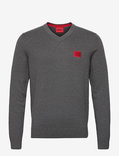 San Valerio-L - swetry w serek - medium grey