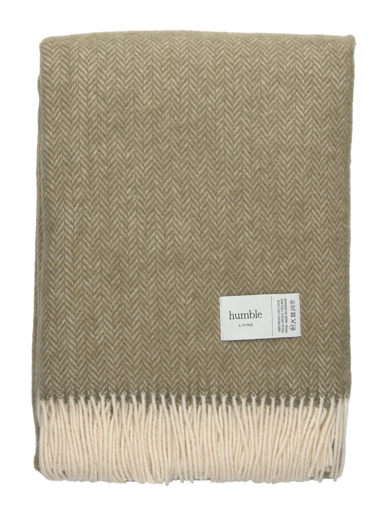 HUMBLE LIVING Wolle Decke Humble Living Khaki - 140X200CM - Unisex