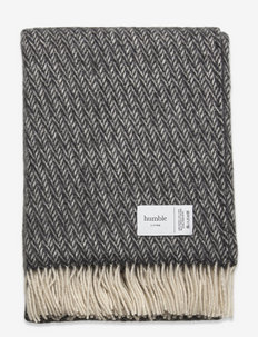 humble LIVING wool blanket - couvertures - anthracite 39824
