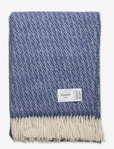 humble LIVING wool blanket - decken - blue 36310