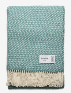 humble LIVING wool blanket - dekens - turquoise 35016