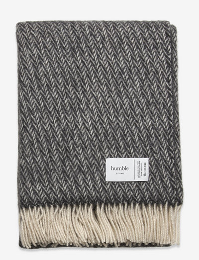 humble LIVING wool blanket - koce - anthracite 39824