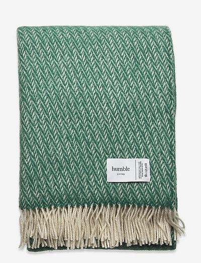 humble LIVING wool blanket - koce - green 50a